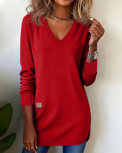 Laluna® | Fashionable Sweatshirt with V-Neck