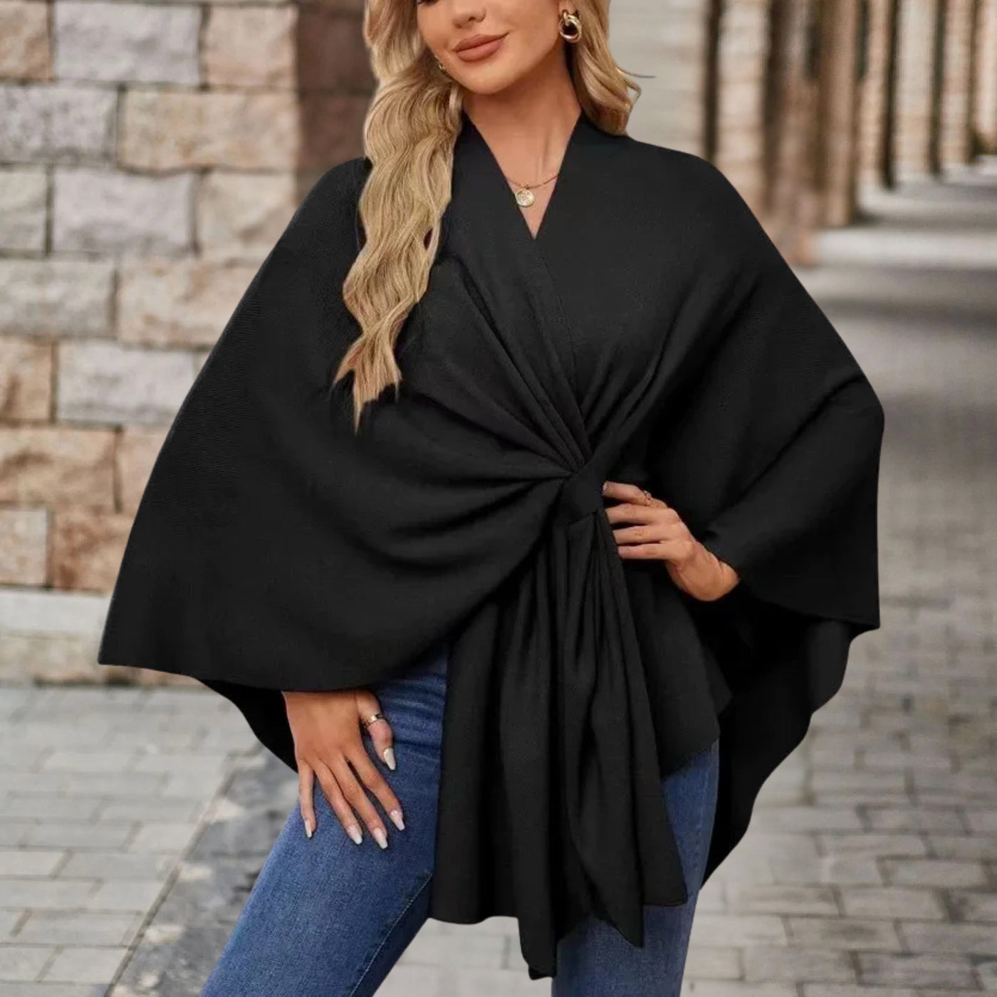 Silei | Elegant Poncho Sweater