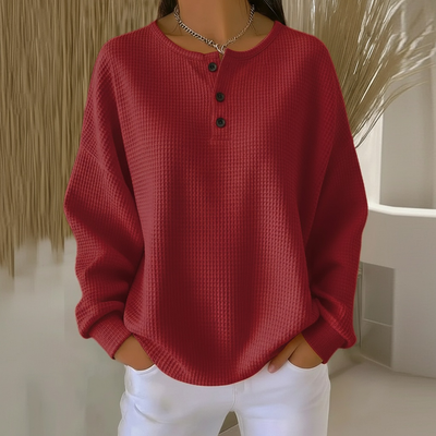 Anne | Cozy Waffle Knit Henley